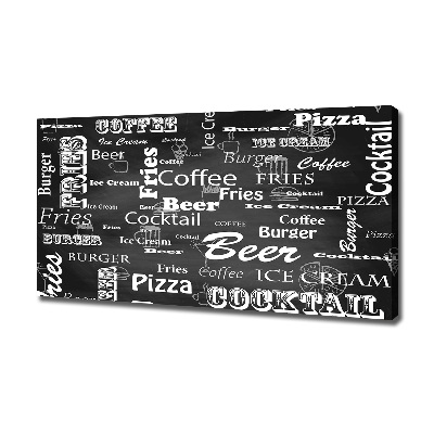 Foto canvas Restaurantmenu