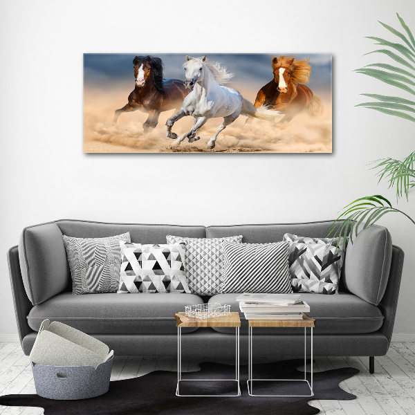 Foto op canvas Paarden in de woestijn
