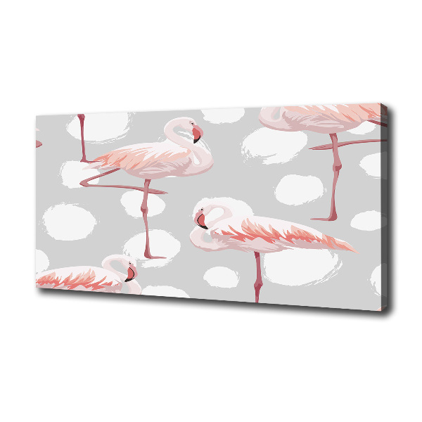 Foto op canvas Flamingo's