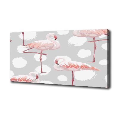 Foto op canvas Flamingo's