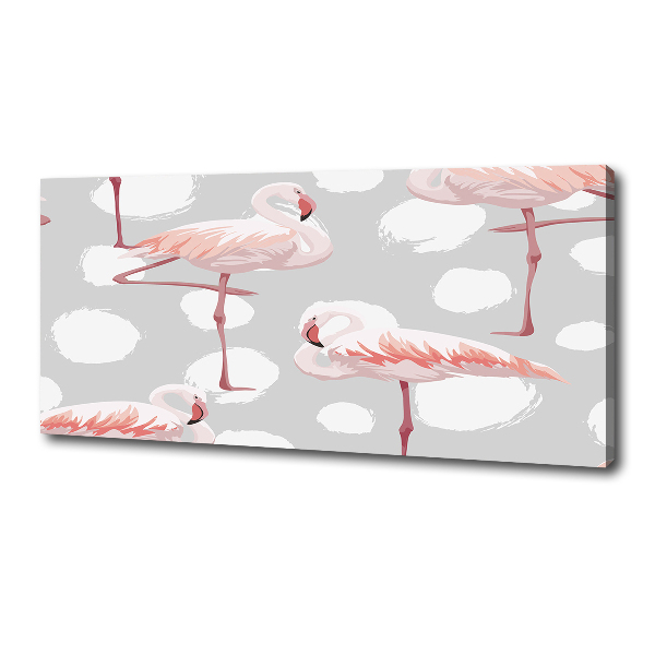 Foto op canvas Flamingo's