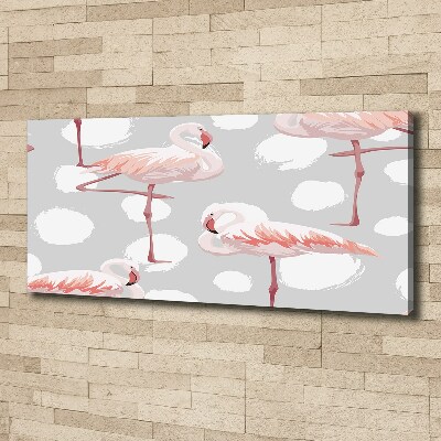 Foto op canvas Flamingo's