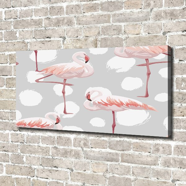 Foto op canvas Flamingo's