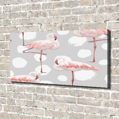 Foto op canvas Flamingo's