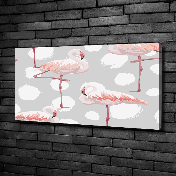 Foto op canvas Flamingo's