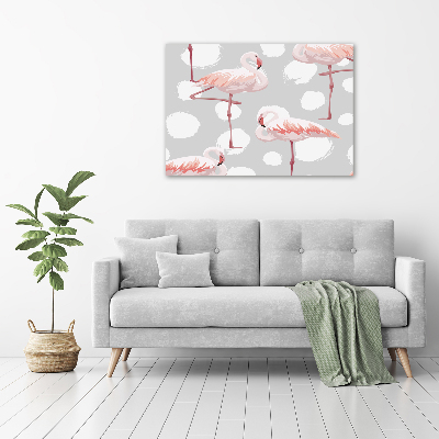 Foto op canvas Flamingo's