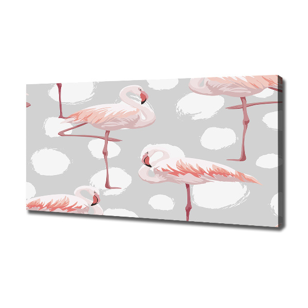 Foto op canvas Flamingo's