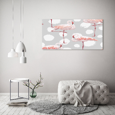 Foto op canvas Flamingo's