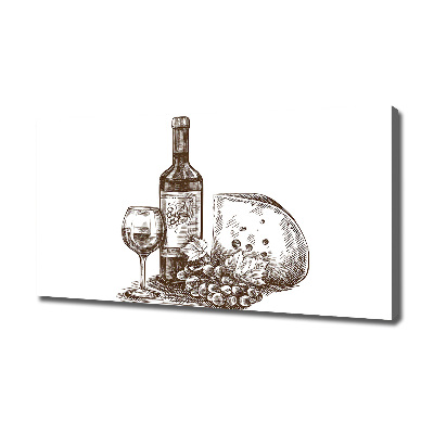 Foto op canvas Wijn en hapjes