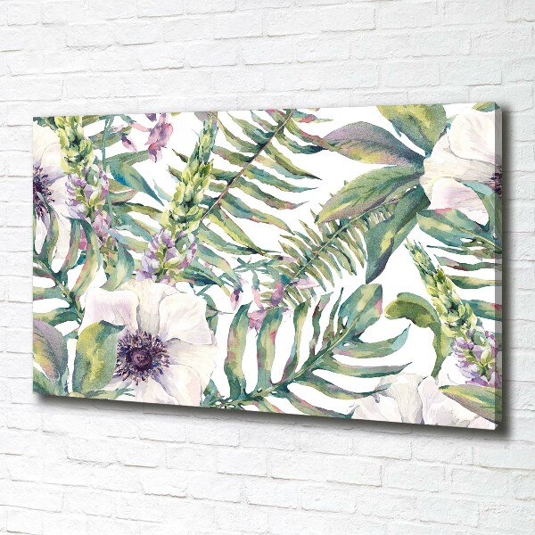 Foto op canvas Varens en bloemen