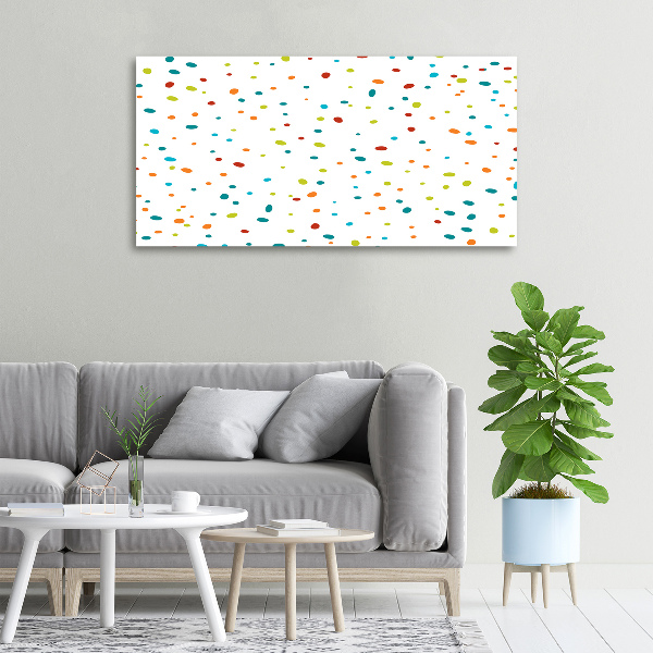 Canvas schilderij Kleurrijke stippen