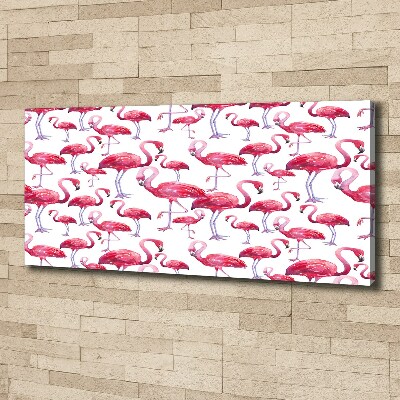 Foto op canvas Flamingo's