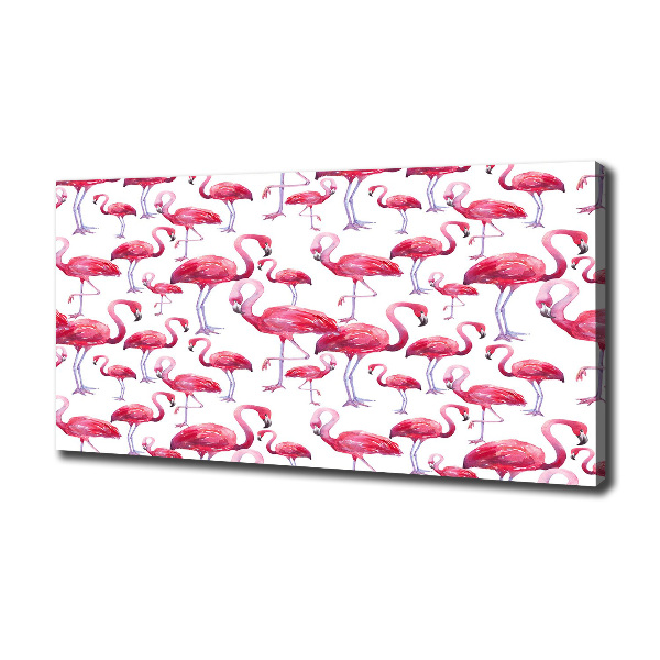 Foto op canvas Flamingo's