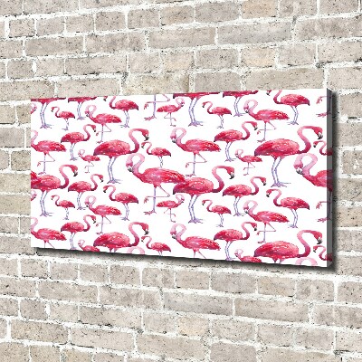 Foto op canvas Flamingo's