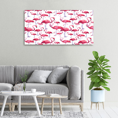 Foto op canvas Flamingo's