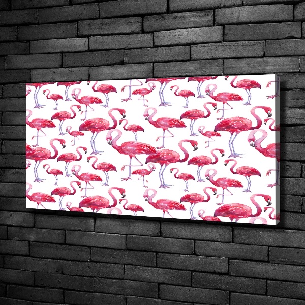 Foto op canvas Flamingo's