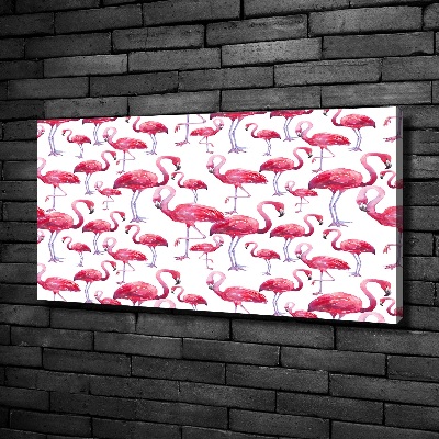 Foto op canvas Flamingo's