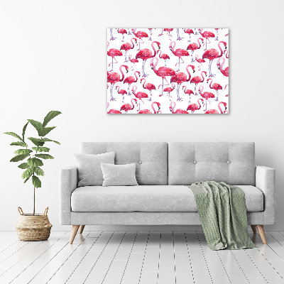 Foto op canvas Flamingo's