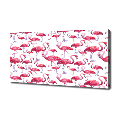 Foto op canvas Flamingo's