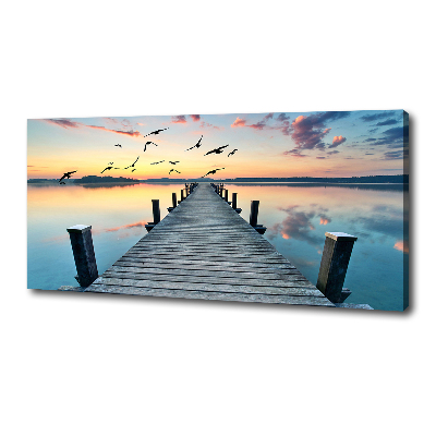 Foto canvas Houten steiger