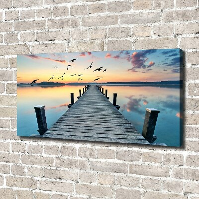 Foto canvas Houten steiger