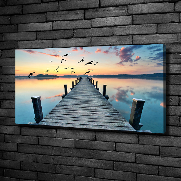 Foto canvas Houten steiger