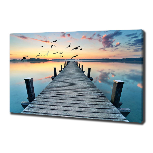 Foto canvas Houten steiger