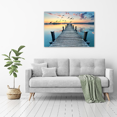 Foto canvas Houten steiger