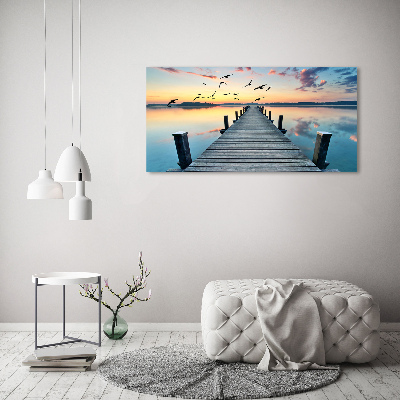 Foto canvas Houten steiger