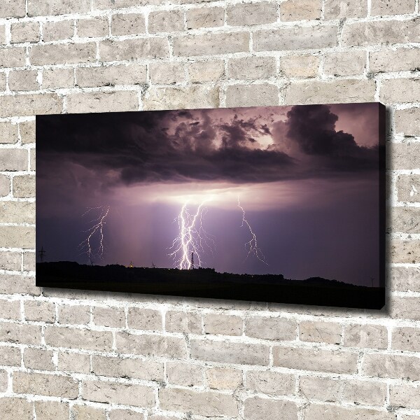 Foto op canvas Onweer