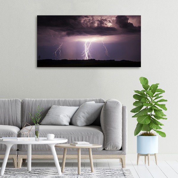 Foto op canvas Onweer