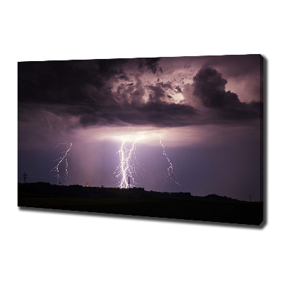Foto op canvas Onweer