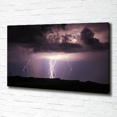Foto op canvas Onweer