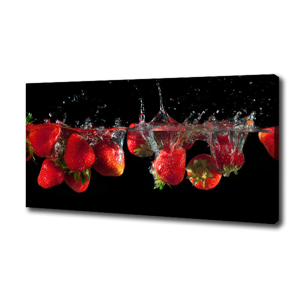 Foto op canvas Aardbeien onder water