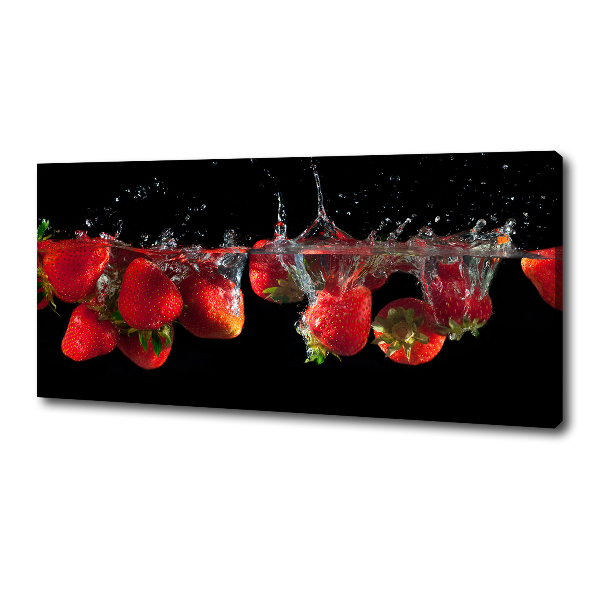 Foto op canvas Aardbeien onder water