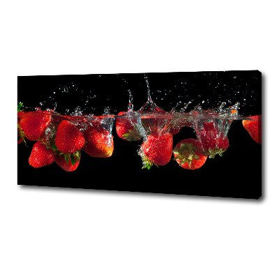 Foto op canvas Aardbeien onder water
