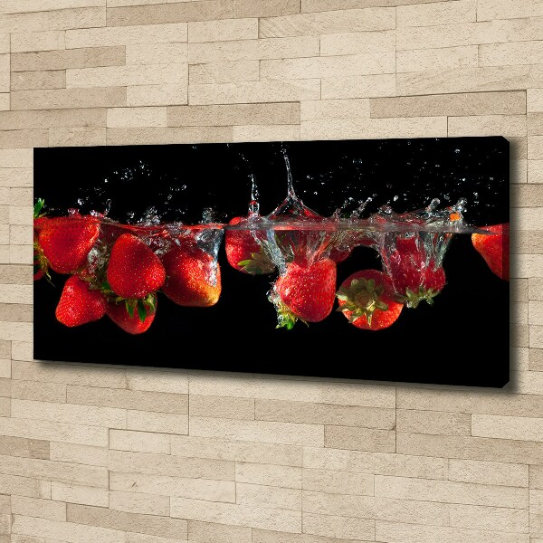Foto op canvas Aardbeien onder water