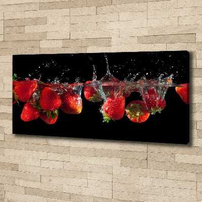Foto op canvas Aardbeien onder water