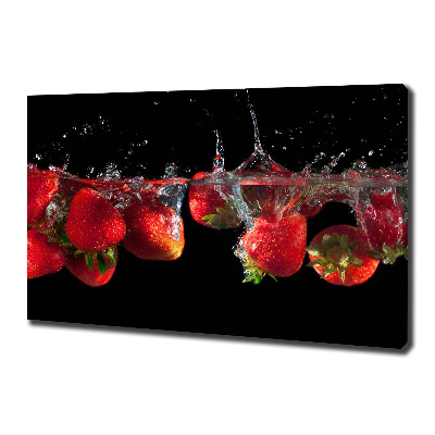 Foto op canvas Aardbeien onder water