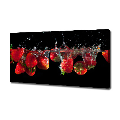 Foto op canvas Aardbeien onder water
