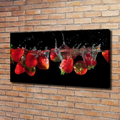 Foto op canvas Aardbeien onder water