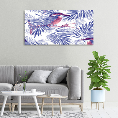 Canvas foto Planten en vogels