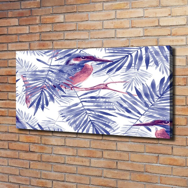 Canvas foto Planten en vogels