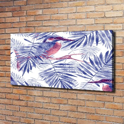 Canvas foto Planten en vogels