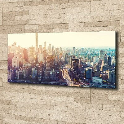 Canvas foto New York vanuit vogelperspectief