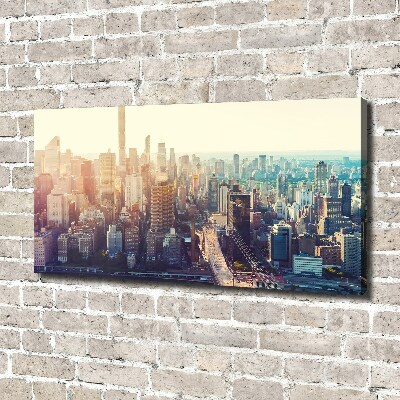 Canvas foto New York vanuit vogelperspectief