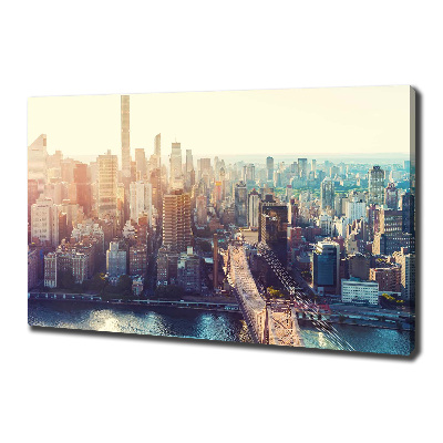 Canvas foto New York vanuit vogelperspectief