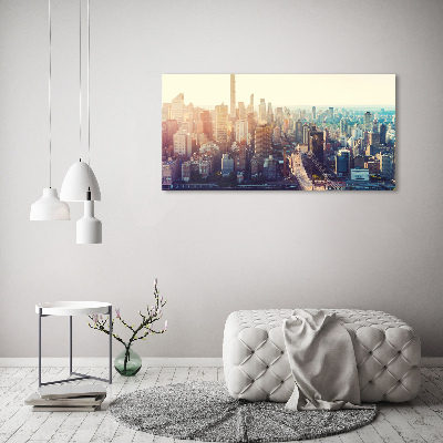 Canvas foto New York vanuit vogelperspectief