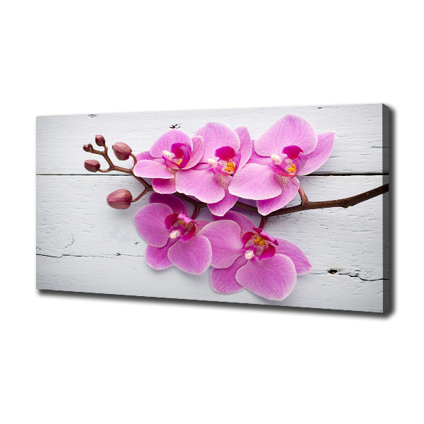 Foto canvas Orchidee op hout