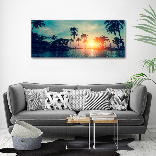 Canvas foto Palm Sunset